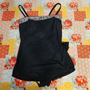 Black N White One Piece Swimsuit